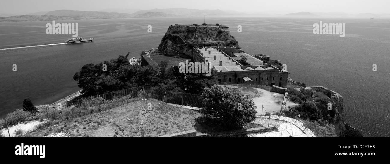 Blick auf die alte Festung, Altstadt, Korfu-Stadt, Insel Korfu, Griechenland, Europa Stockfoto