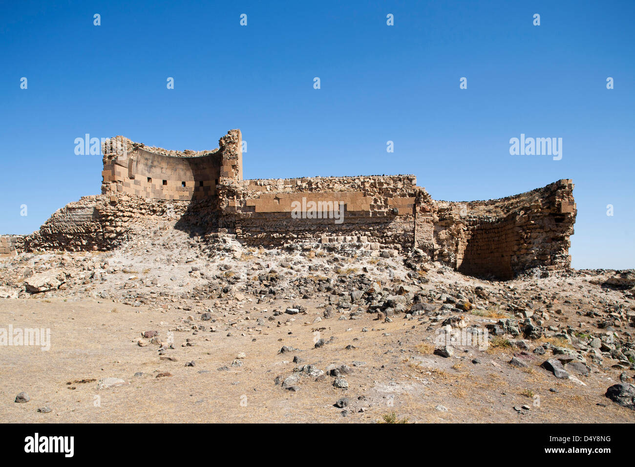 Mauern und Gebäude, Ani Ruinen, Kars Region, Nord-Ost-Anatolien, Türkei, Asien Stockfoto