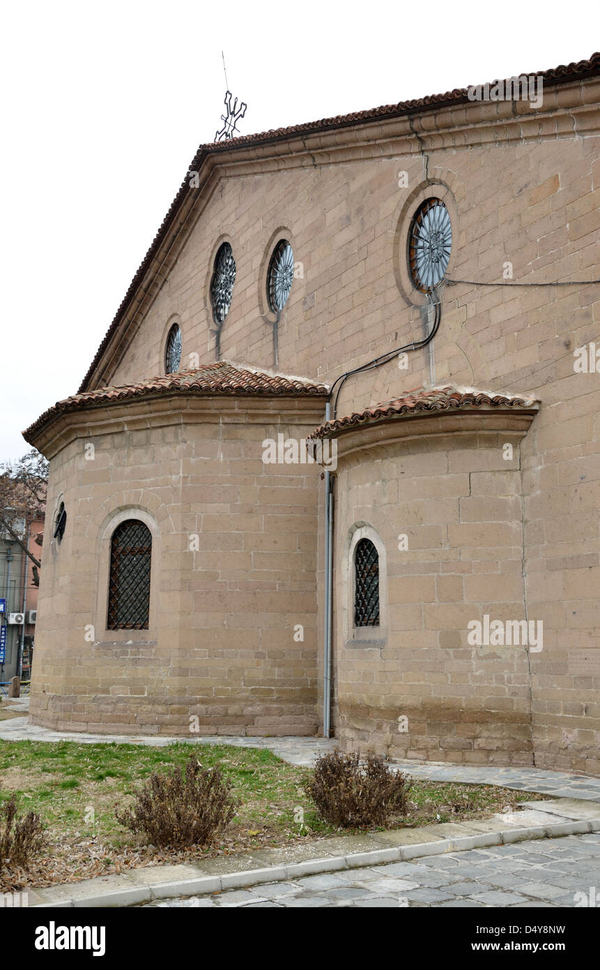 Christliche Tempel mit Steinmauern. Stockfoto