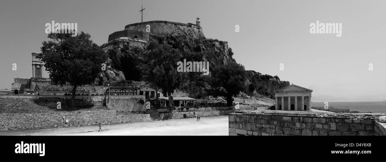 Blick auf die alte Festung, Altstadt, Korfu-Stadt, Insel Korfu, Griechenland, Europa Stockfoto