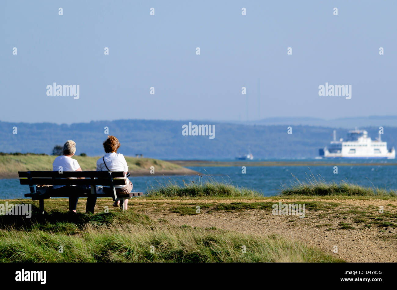 Lymington, Isle Of Wight Wight Link ferry Solent Hampshire England uk Stockfoto