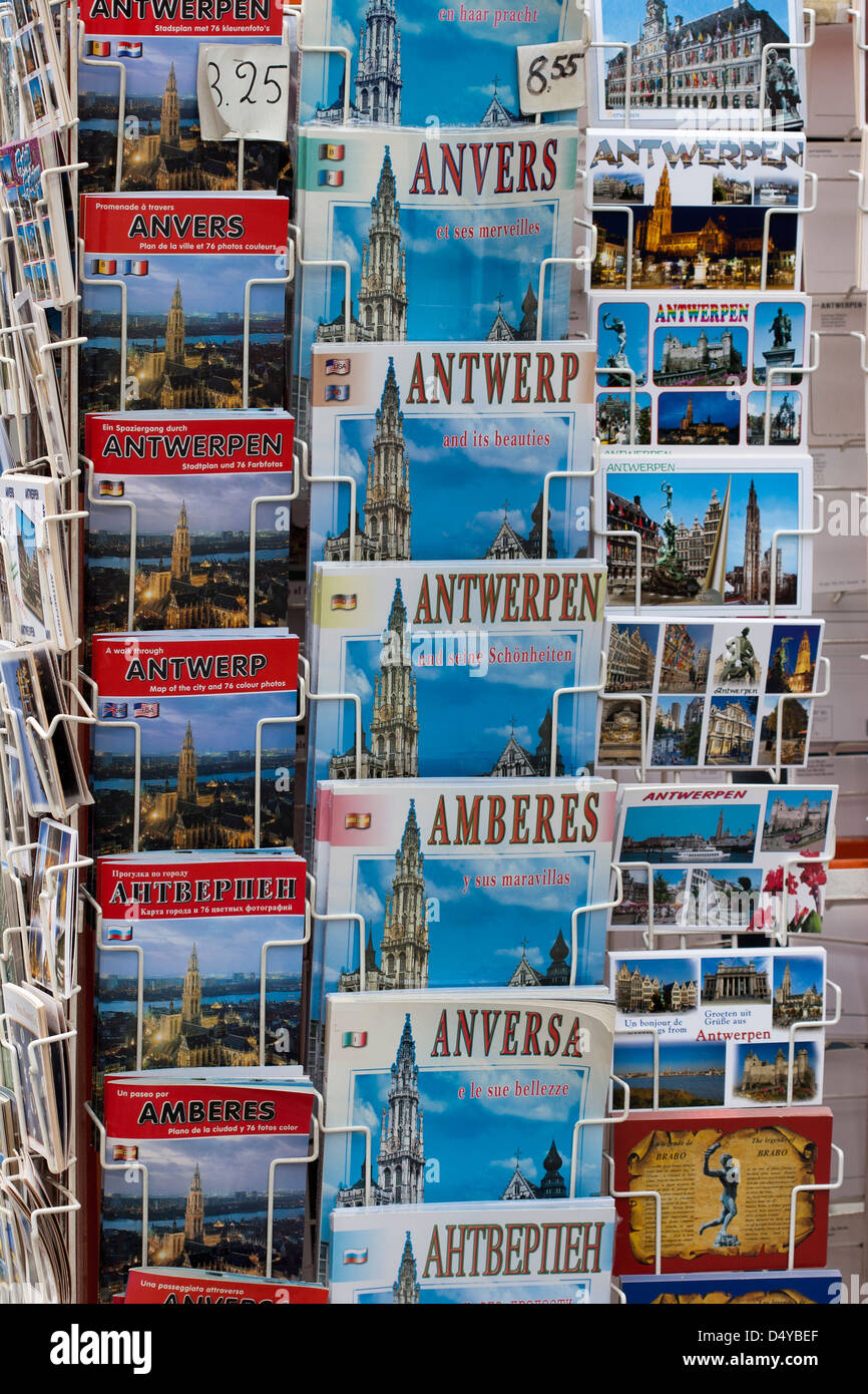 Postkarte stehen Antwerpen Stockfoto