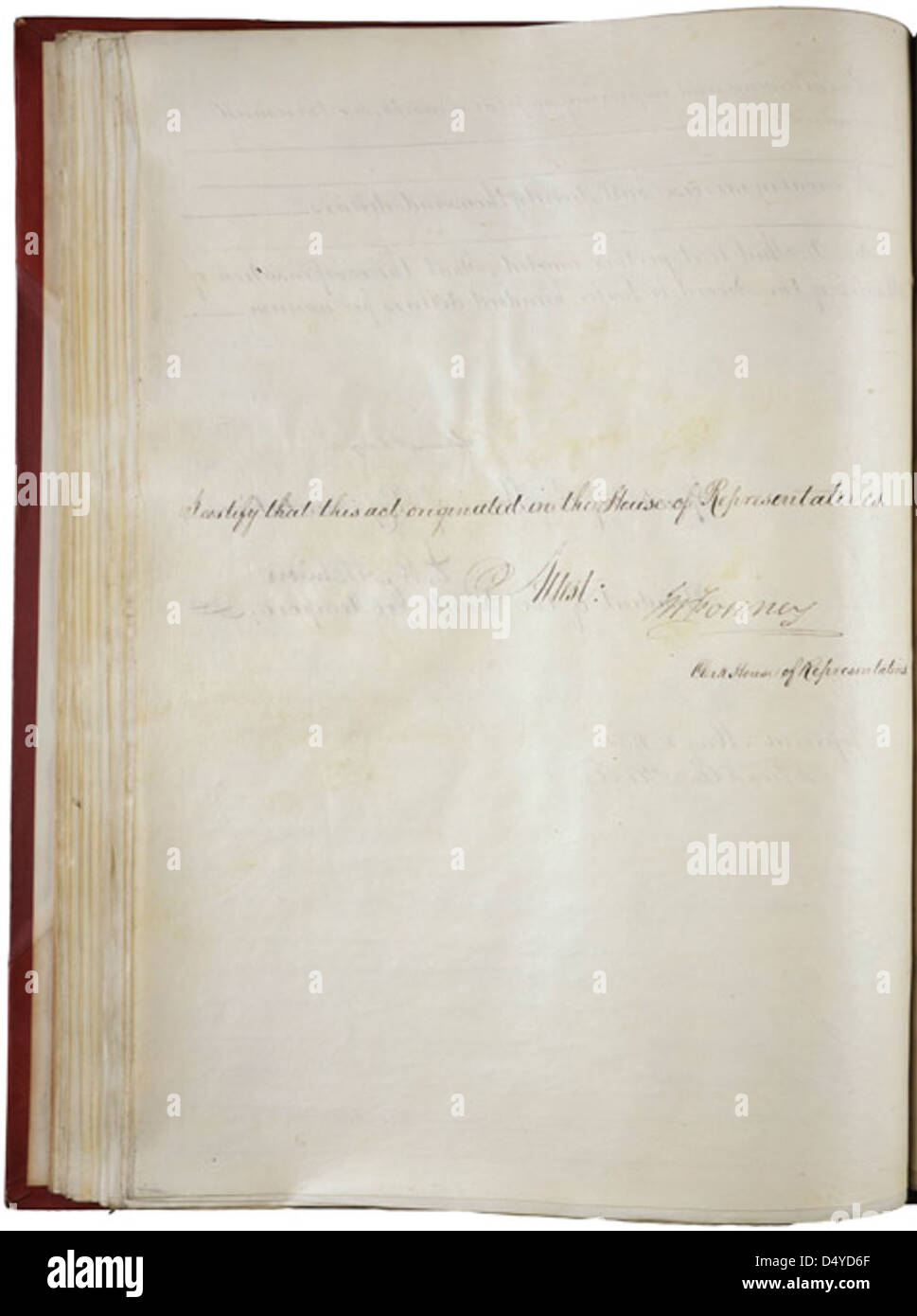 Kansas-Nebraska Act 1854, Seite 1 von 3 Stockfoto