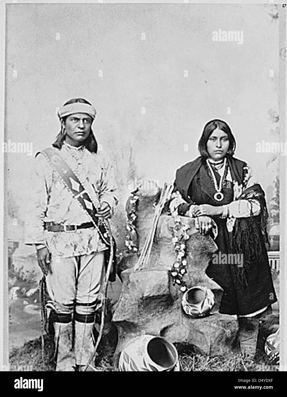 Mann und Frau von Laguna Pueblo, New Mexico Stockfoto
