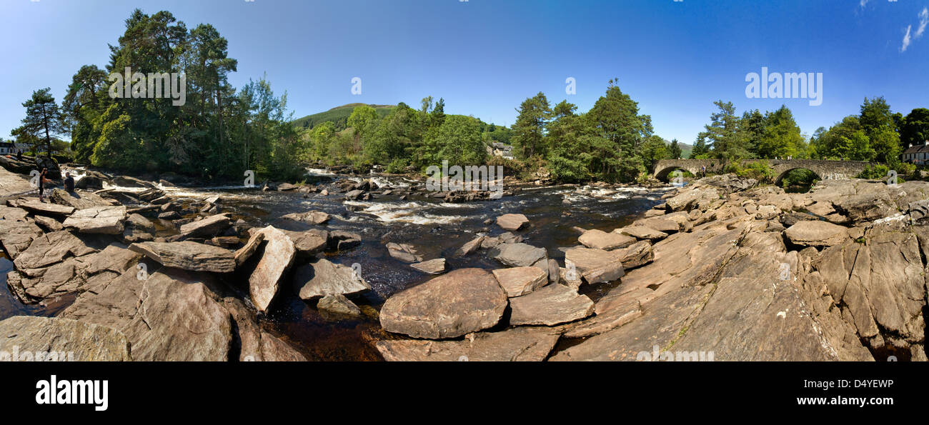 Killin, Vereinigtes Königreich, Falls of Dochart in Killin Stockfoto