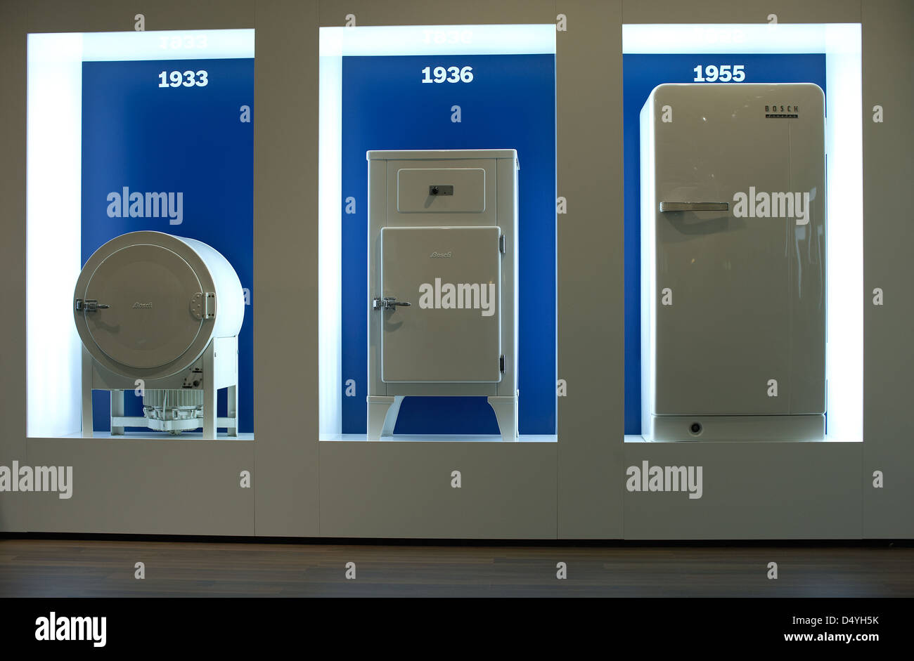 Berlin, Deutschland, historische Haushaltsgeräte von Bosch auf der IFA 2011 Stockfoto