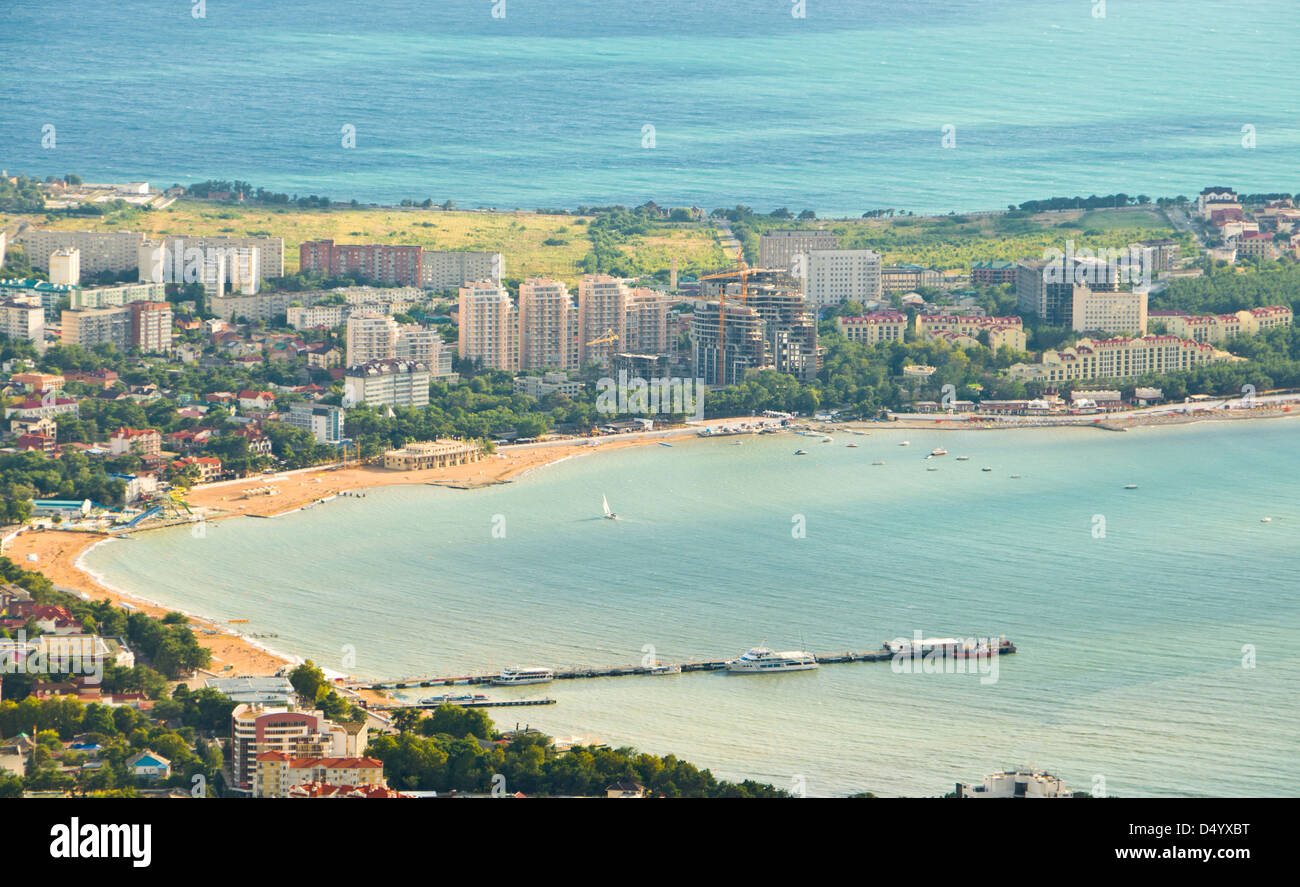 Schwarzen Meer, Gelendschik Bucht und die Stadt Gelendschik Stockfoto