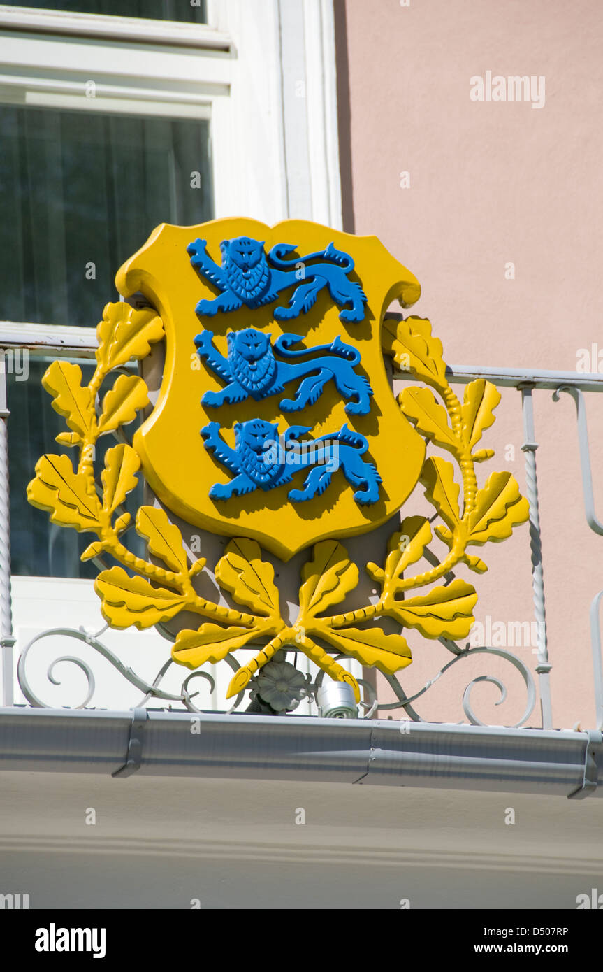 Estnische Regierung Wappen Stockfoto