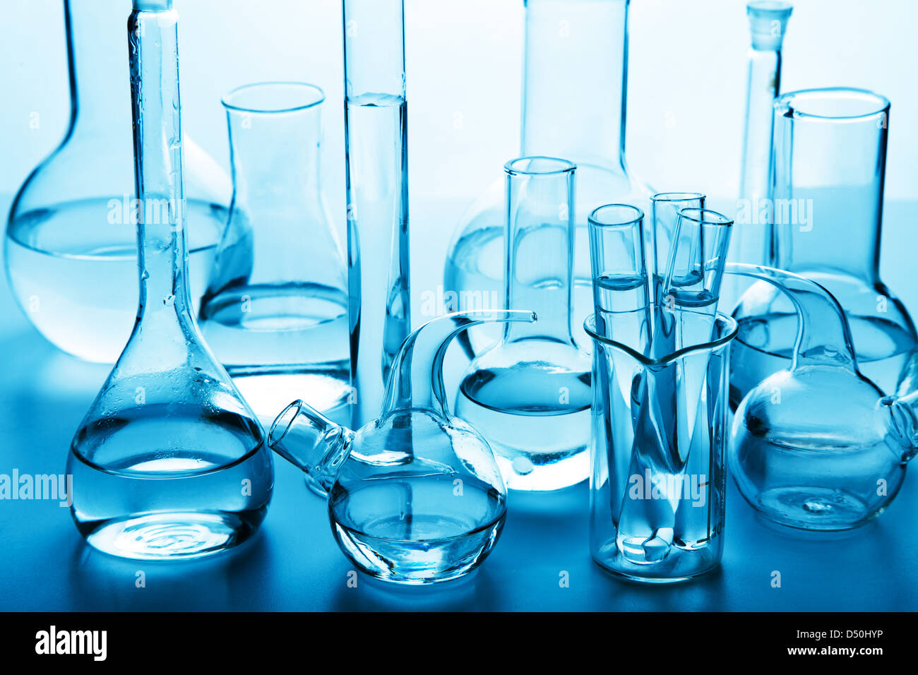 chemisches Labor-Glaswaren Stockfoto