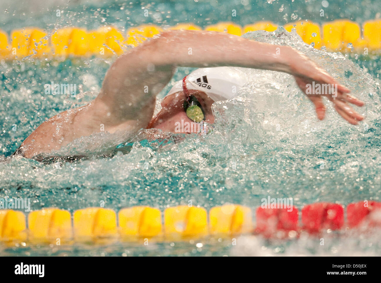 Deutsche Schwimmerin Britta Steffen schwimmt im SemiFinale über 50 m