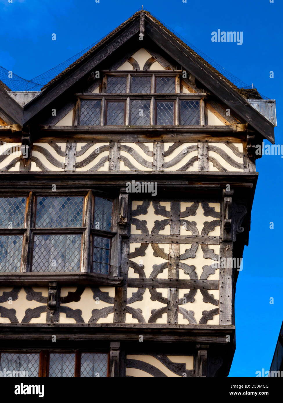 Elizabethan alten hohen Haus in Stafford Staffordshire umrahmt das größte Holz Stadthaus in England, die jetzt als Museum genutzt Stockfoto