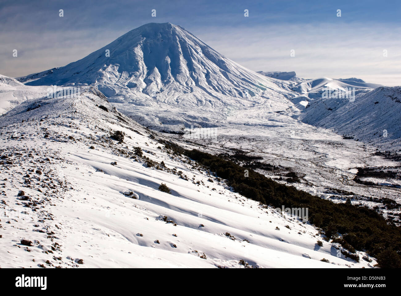 Mount Ngauruhoe, Tongariro Nationalpark, Manawatu-Wanganui, Neuseeland Stockfoto