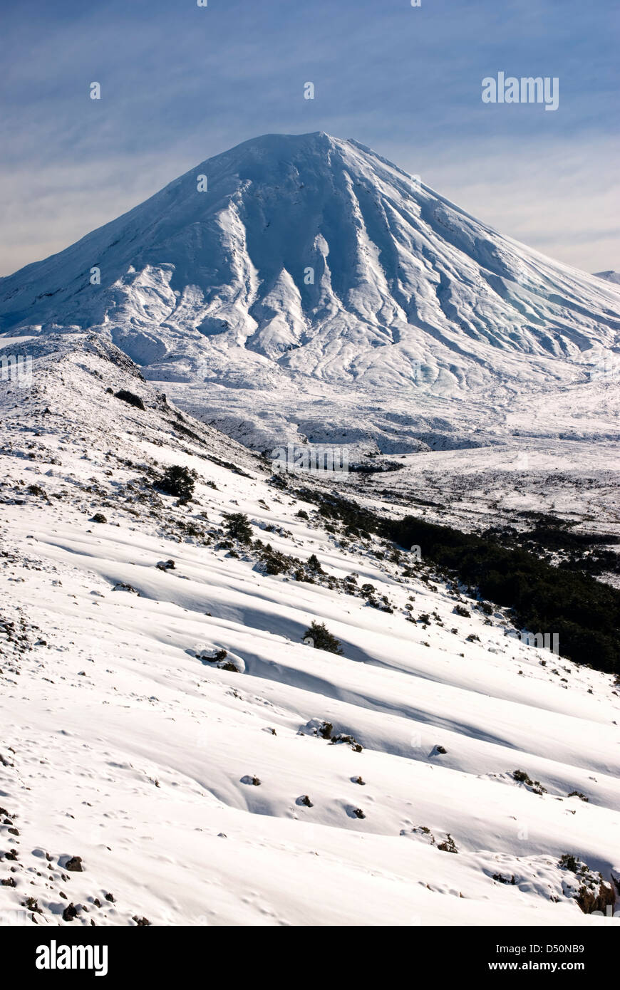 Mount Ngauruhoe, Tongariro Nationalpark, Manawatu-Wanganui, Neuseeland Stockfoto