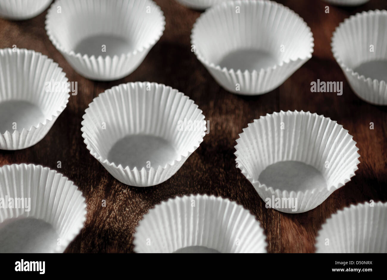 Cupcake backen. Stockfoto