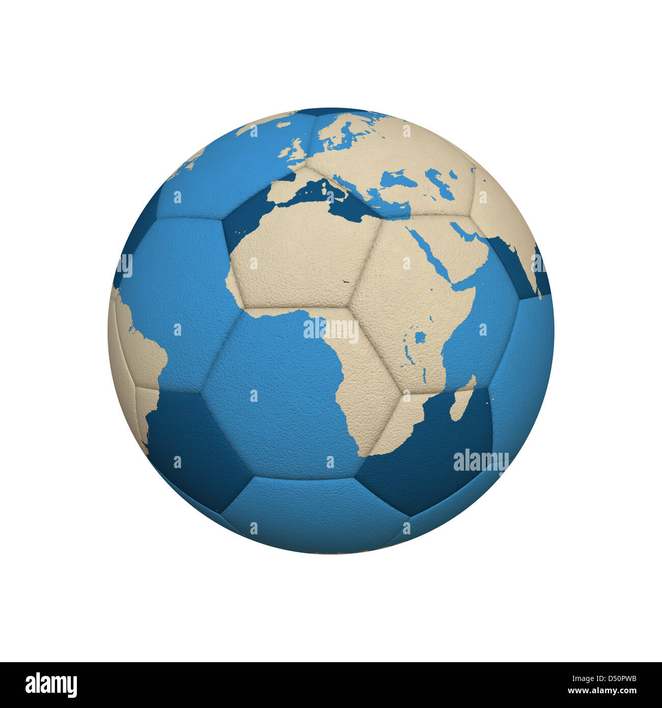 Weltkarte Auf Einen Fu ball Ball Zentriert Auf Dem Afrikanischen Kontinent JPEG Datei Hat 