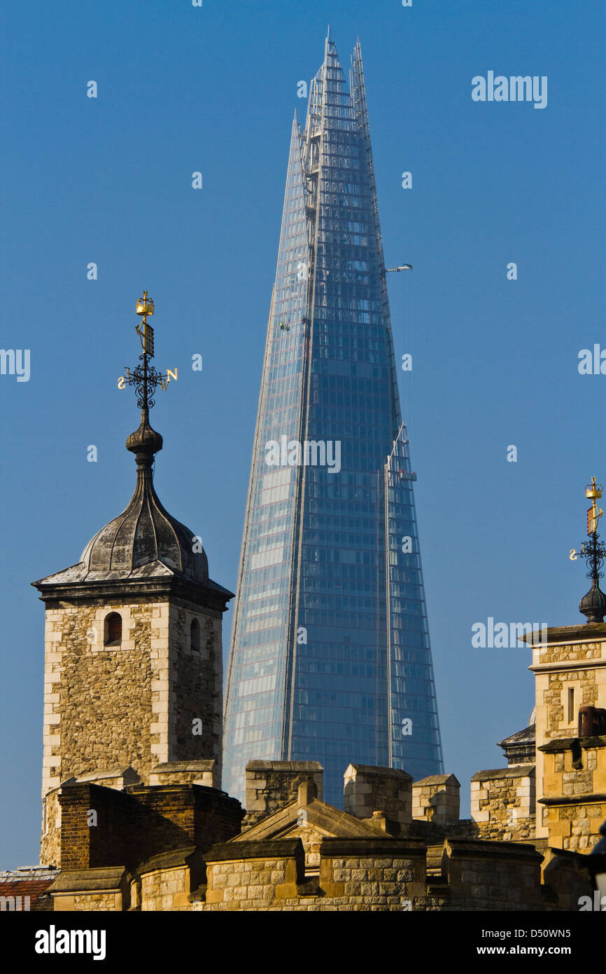 Der Shard & Tower of London Stockfoto