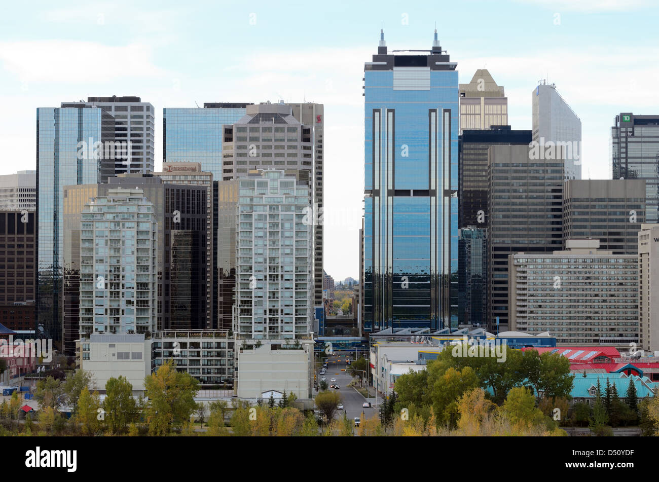 Calgary, Kanada - 7. Oktober 2012: Ansicht von Calgary aus McHugh Bluff Park Alberta Kanada Stockfoto