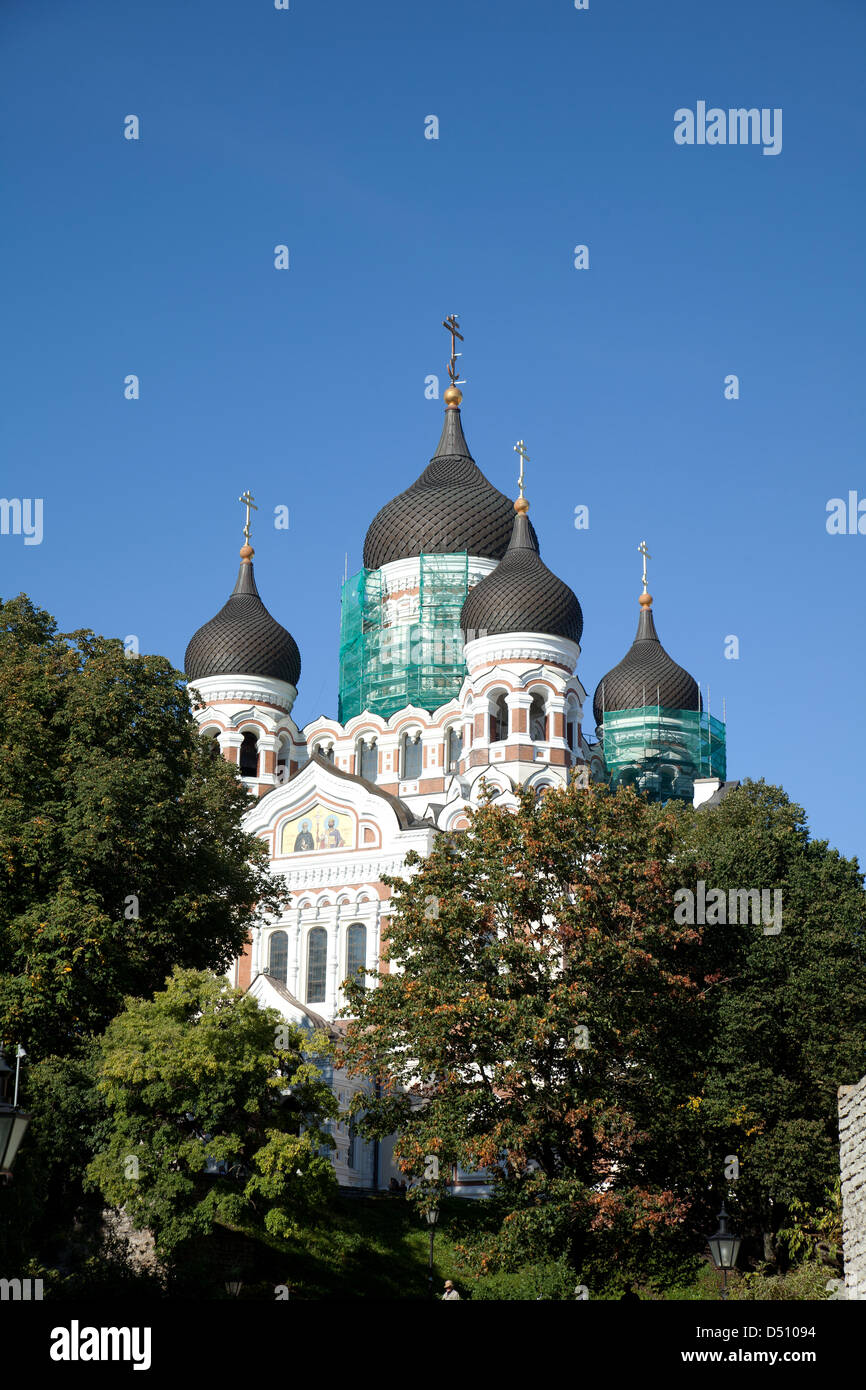 Tallinn, Estland, die Alexander-Newski-Kathedrale Stockfoto