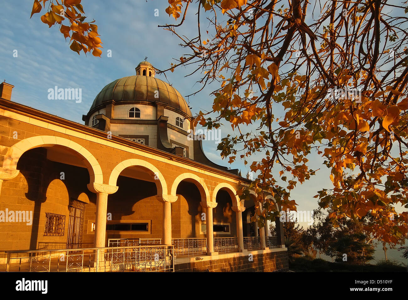 Kirche der Seligpreisungen, in der Nähe von Meer von Galiläa, Israel Stockfoto