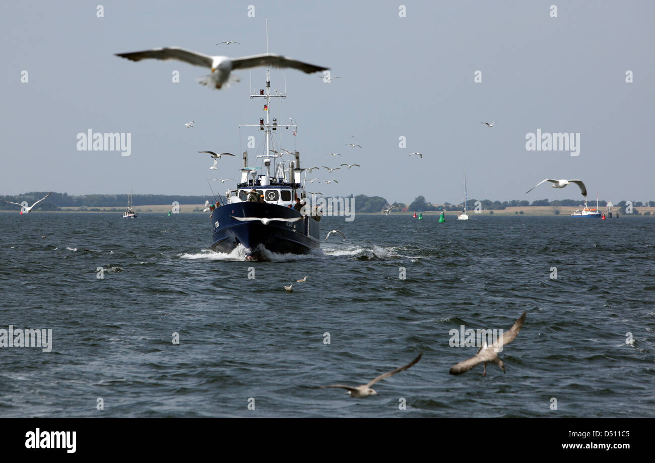 Wismar, Deutschland, Fischerboot an der Ostsee Stockfoto