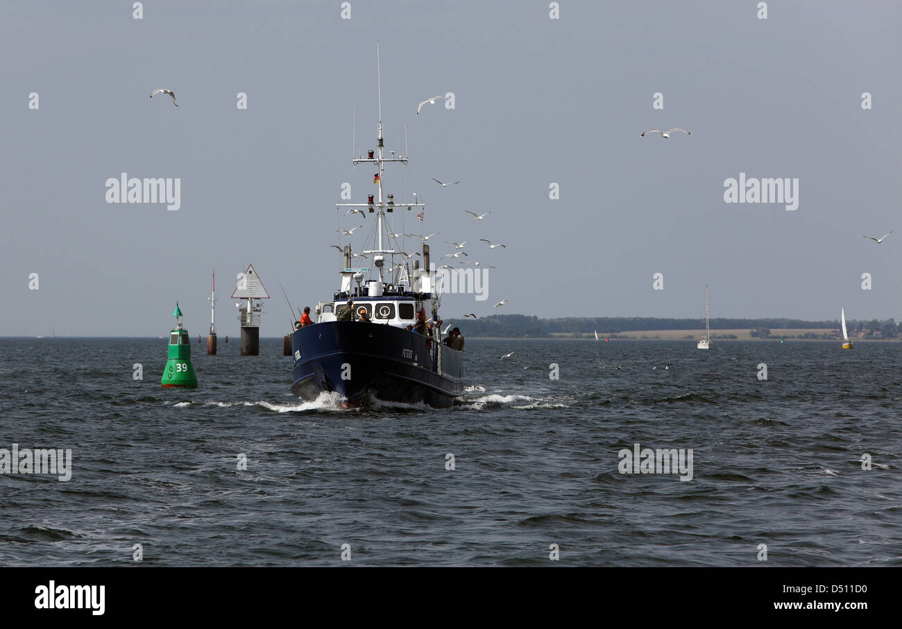 Wismar, Deutschland, Fischerboot an der Ostsee Stockfoto