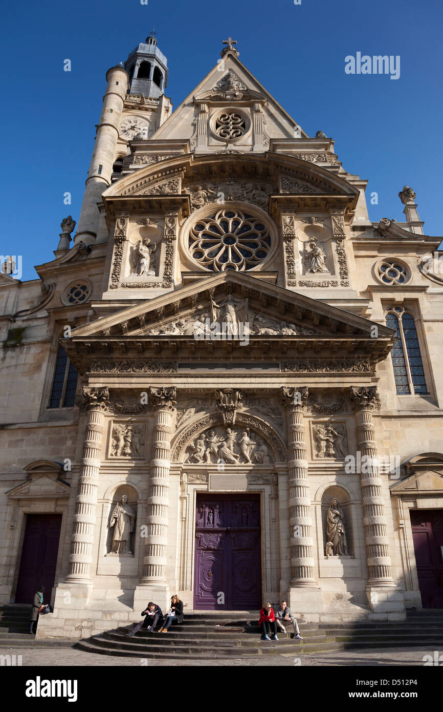Kirche Saint-Etienne du mont, Paris, Île-de-France, Frankreich Stockfoto