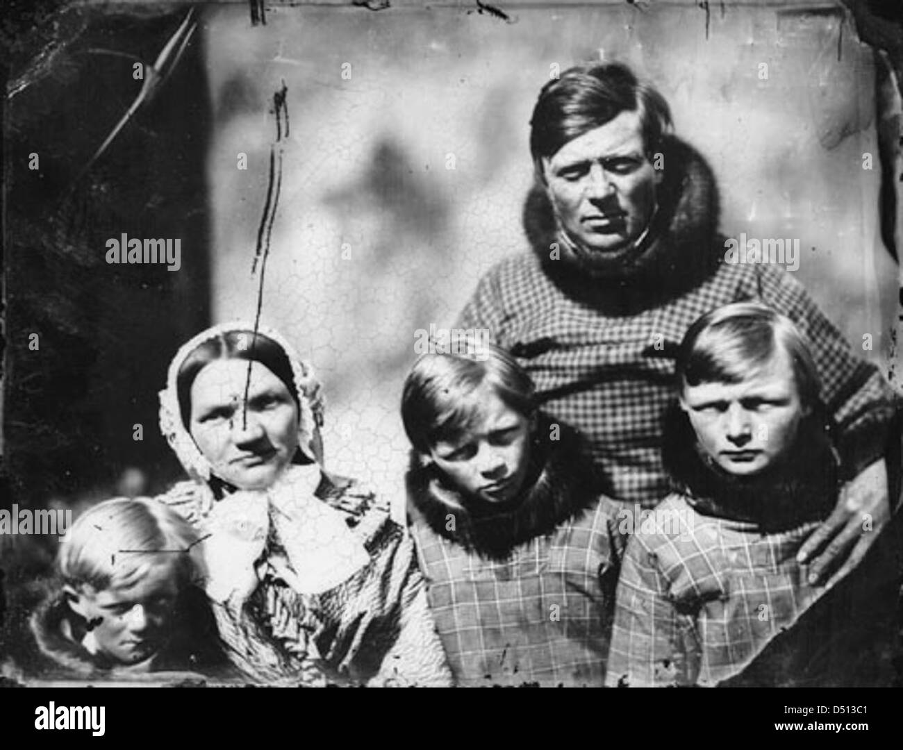 Hans Elberg und Familie Stockfoto