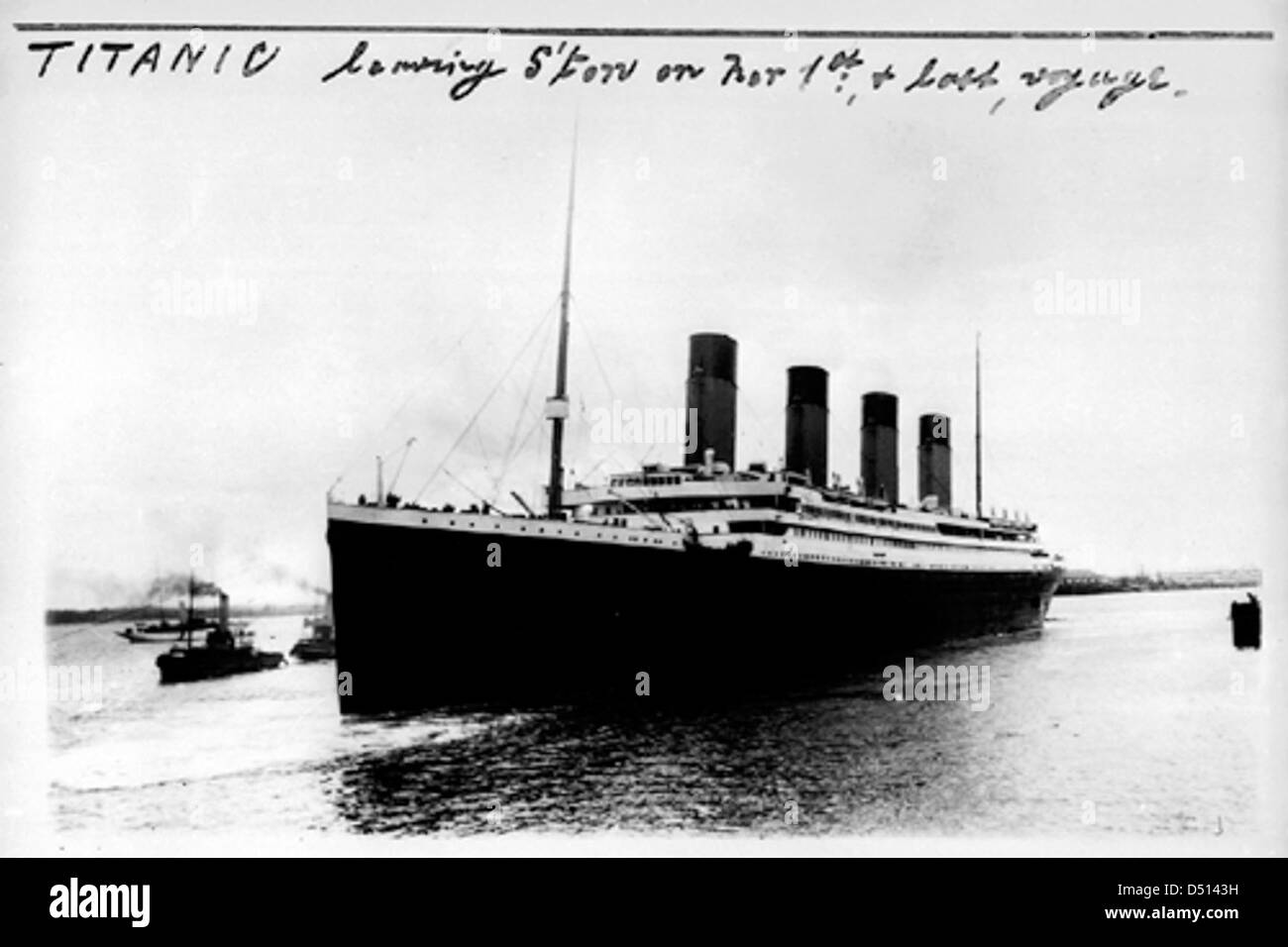 SS "Titanic" Southampton verlassen. Stockfoto