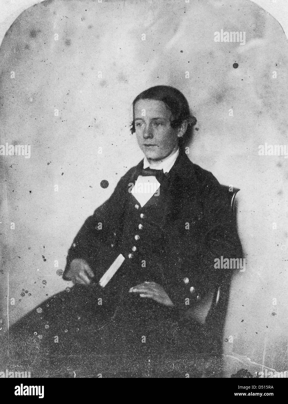 Dieses Porträt von Mark Morris aus dem 19. Jahrhundert zeigt seine Rolle in der Royal Hospital School und seinen Beitrag zur maritimen Gemeinschaft. Stockfoto