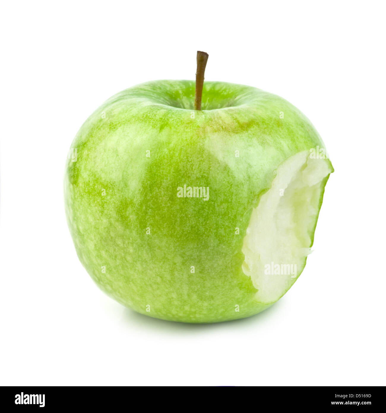 bisschen Apfel isoliert auf weiß Stockfoto