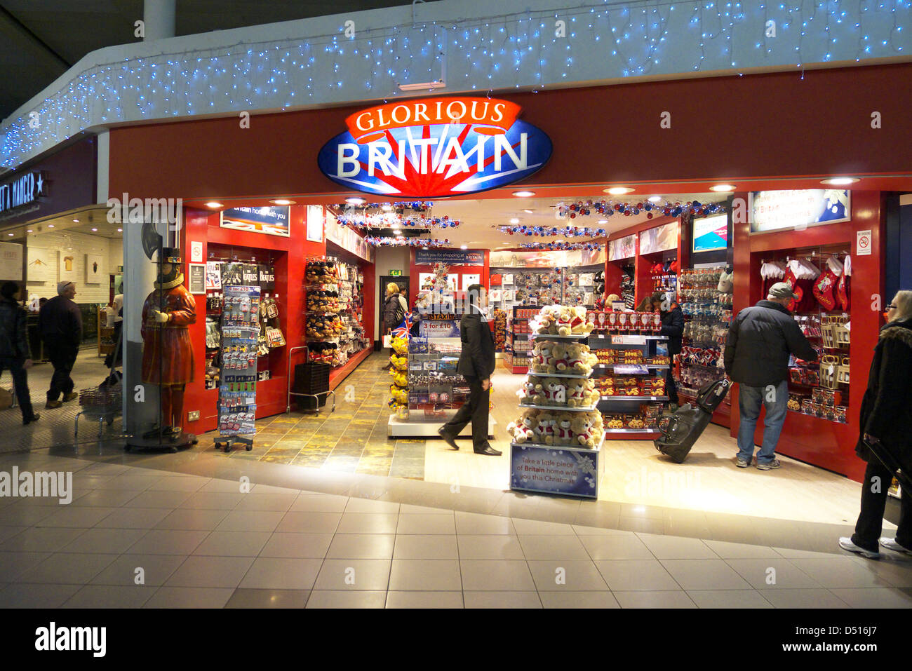 Glorious Britain-Souvenir-Shop am Heathrow Terminal 1 Stockfoto
