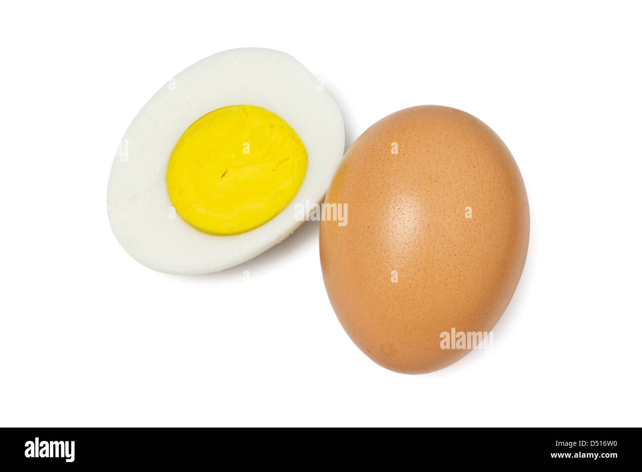 Eier auf weißem Hintergrund Stockfoto