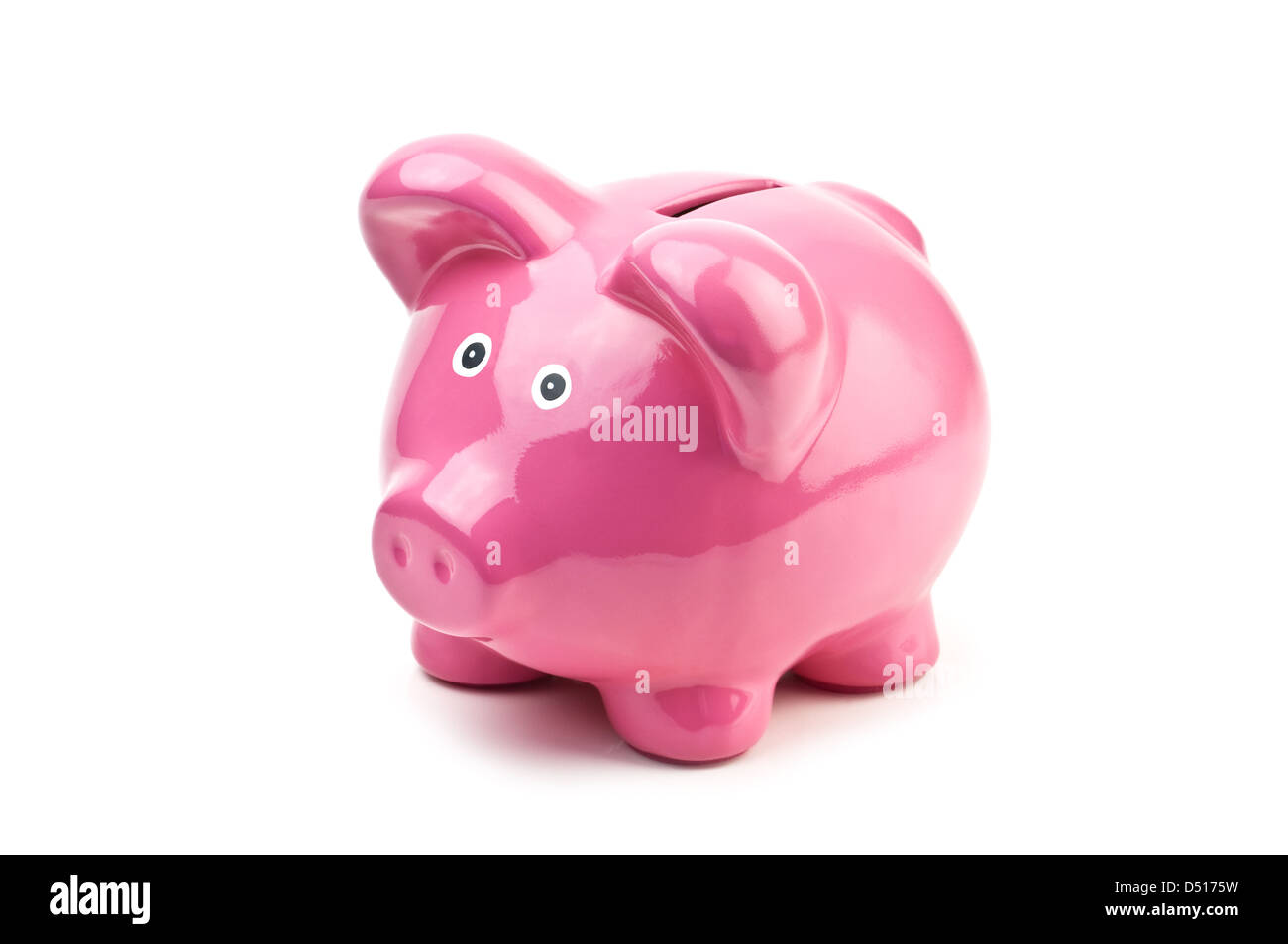 Rosa Schwein Spardose isoliert Stockfoto