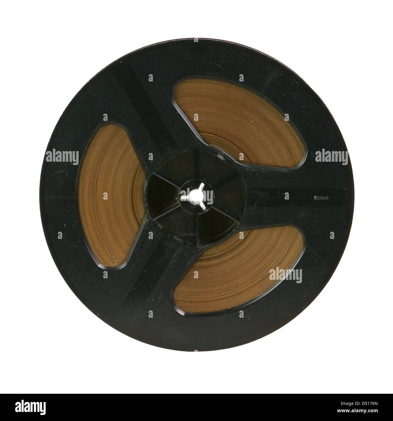 schwarzen Spule isoliert auf weiss Stockfoto