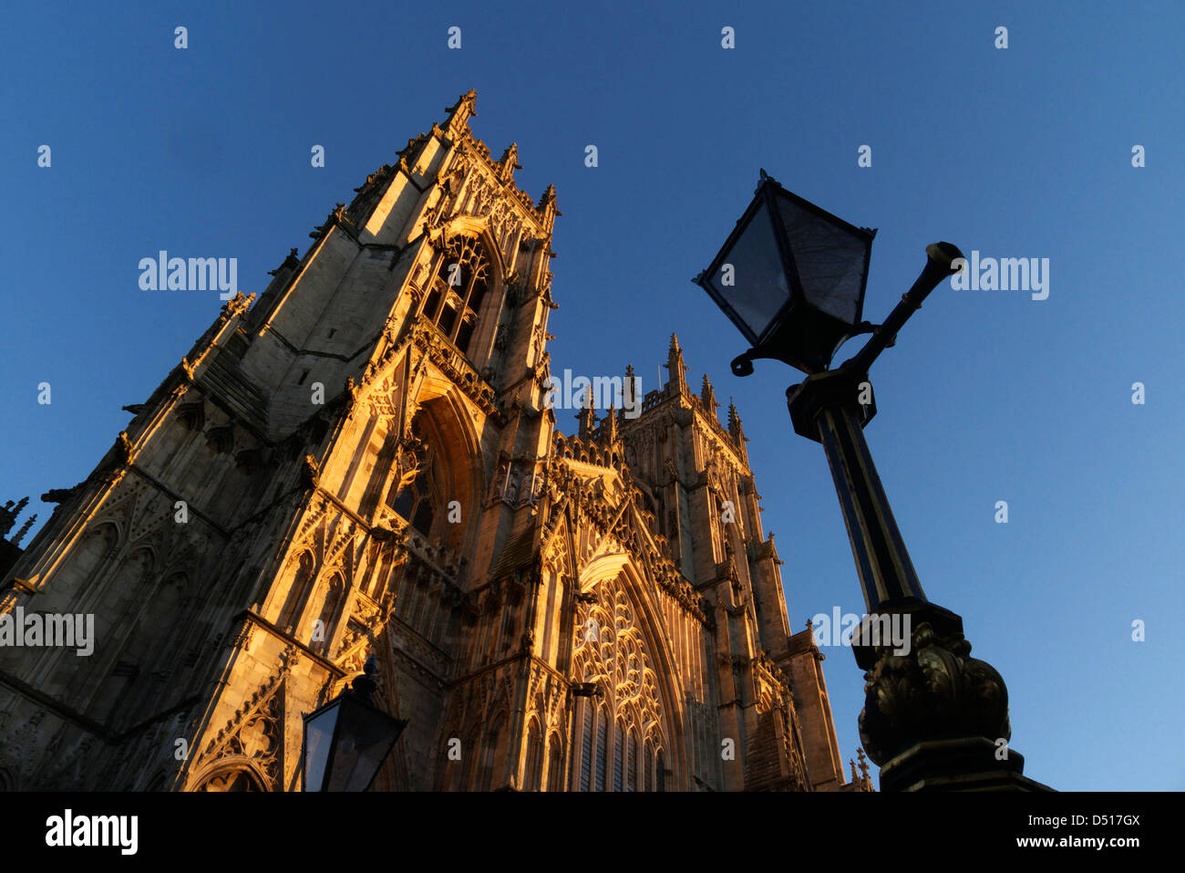 York Minster bei Sonnenuntergang Stockfoto
