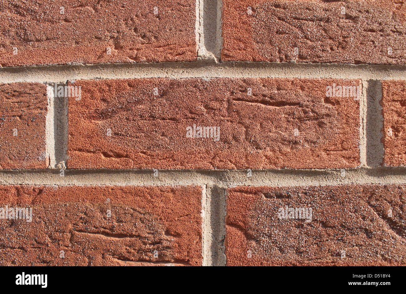 Abstrakte strukturierten Hintergrund des roten Backsteinmauer. Stockfoto