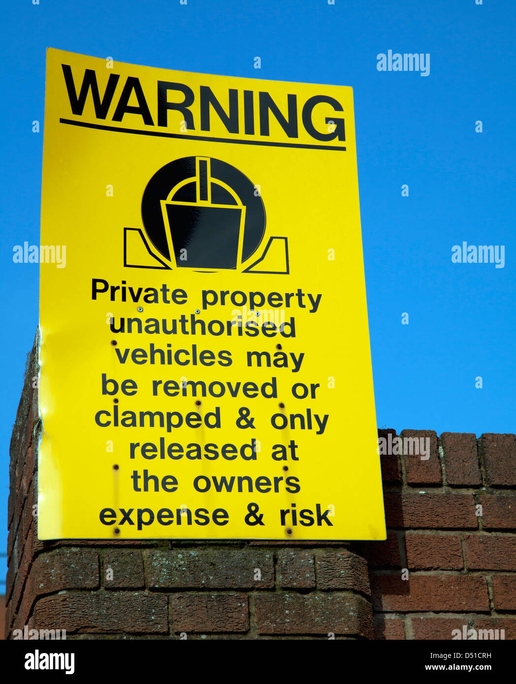 Kein Parkplatz-Schild Stockfoto