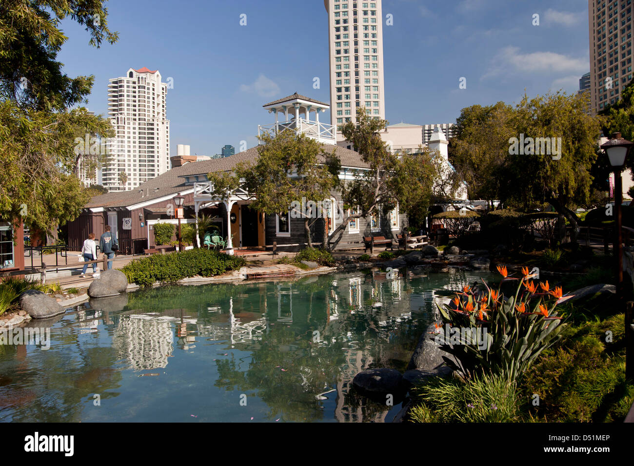 Seaport Village Einkaufszentrum San Diego, Kalifornien, Vereinigte Staaten von Amerika, USA Stockfoto