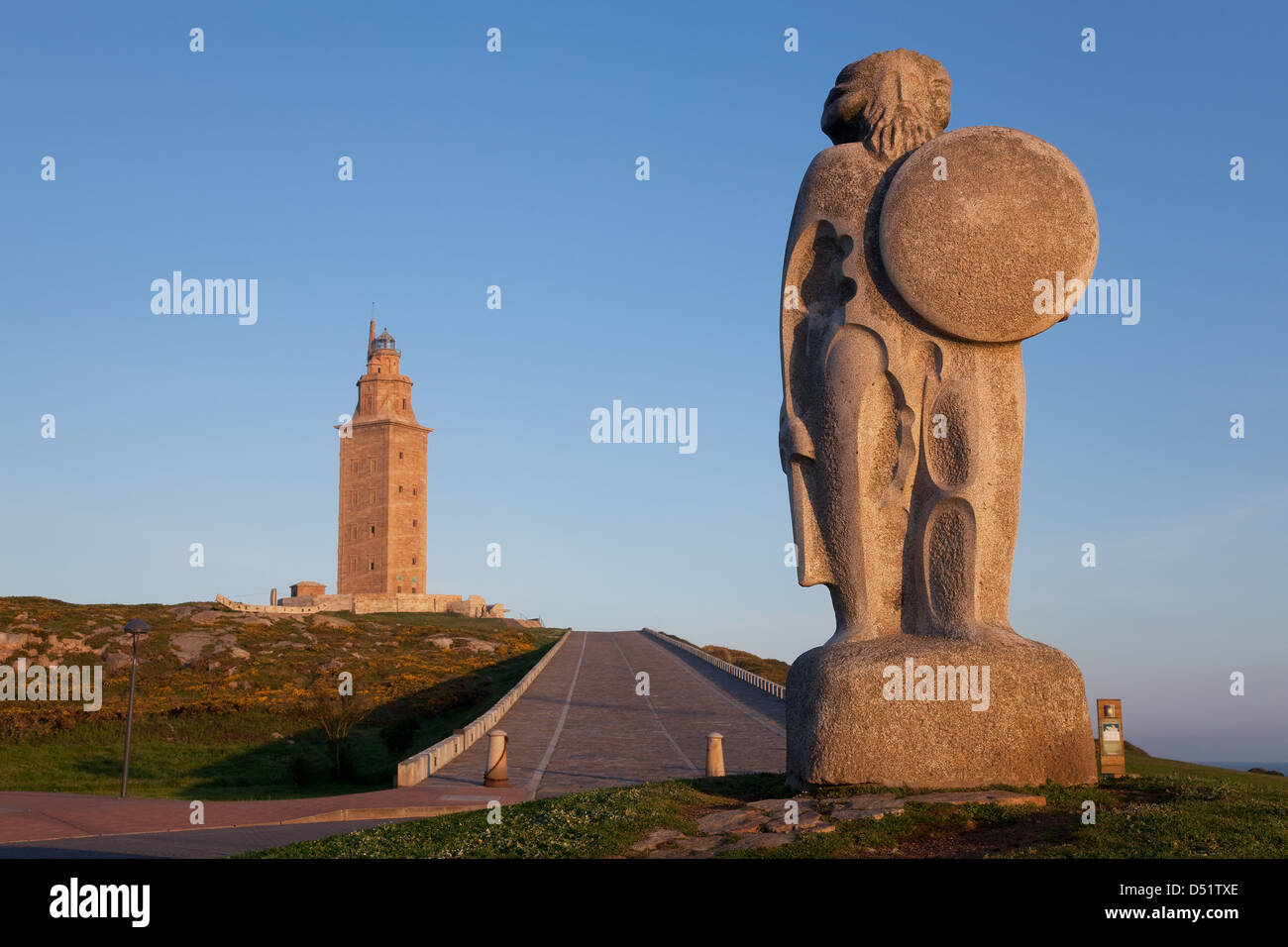 Herkules-Turm, A Coruña, Galicien, Spanien Stockfoto