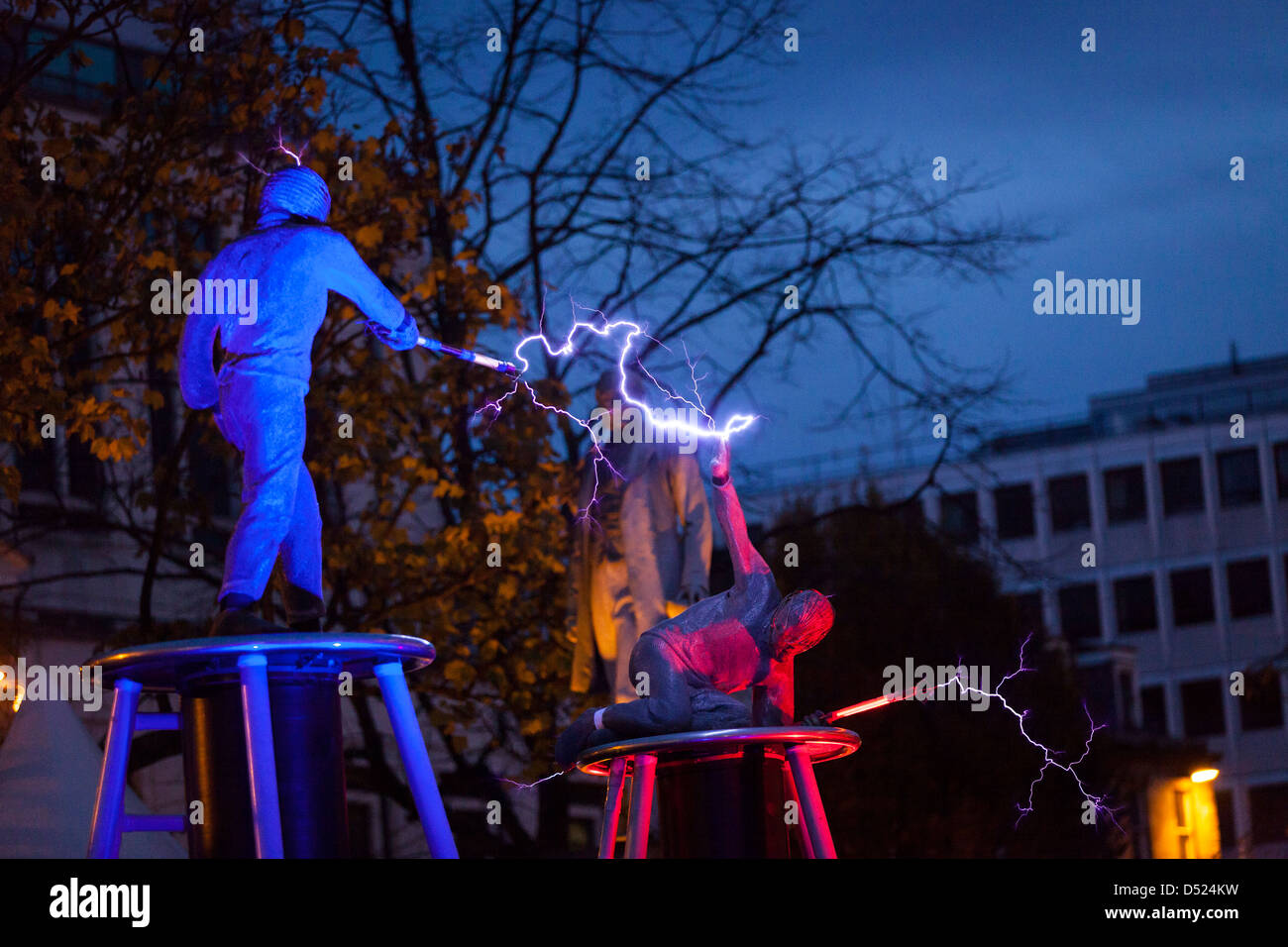 Leistung mit Strom Stockfoto