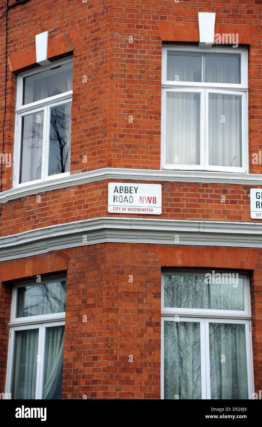 Abbey Road St John's Wood London berühmt geworden durch die Beatles Stockfoto