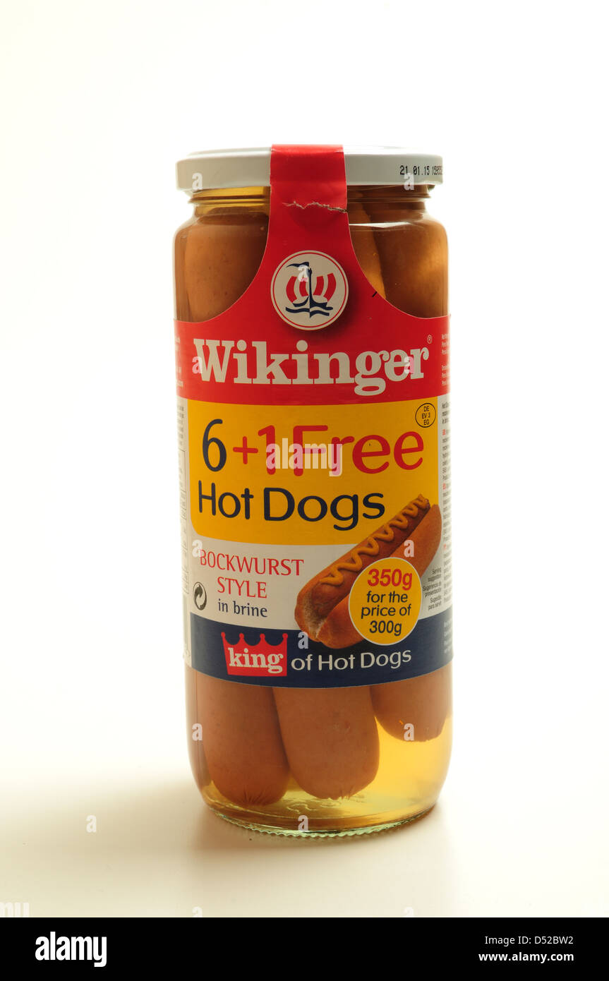 Wikinger, Hot Dogs. Stockfoto