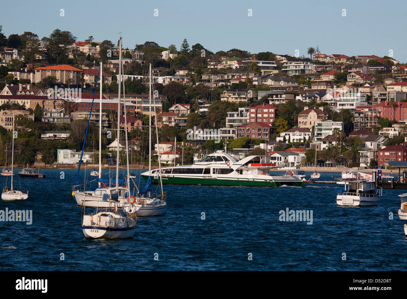Sydney Fähren SuperCat Fähre Louise Sauvage in Rose Bay Ferry Terminal Eastern Suburbs Sydney Australia Stockfoto