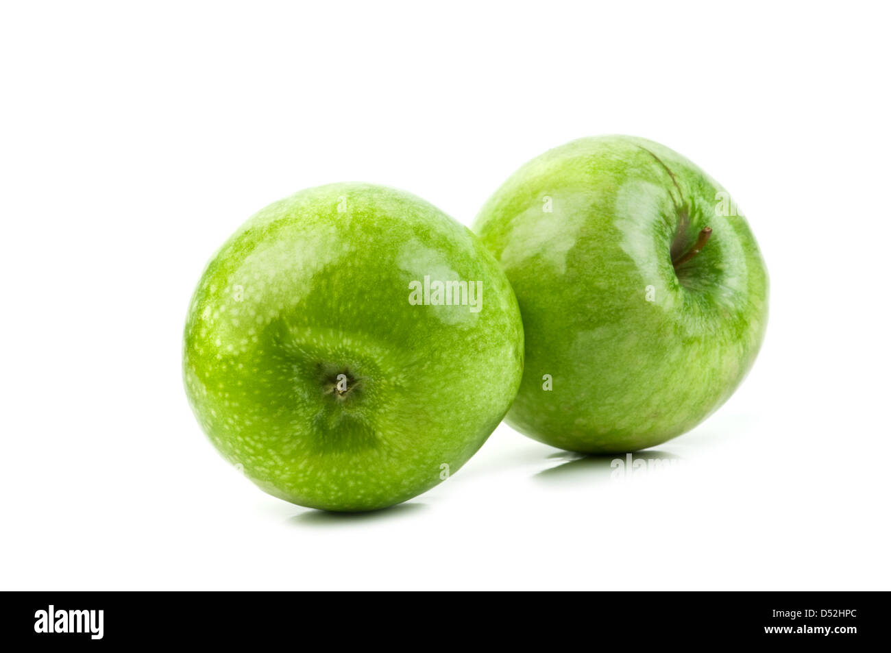 Apfel auf dem weißen isoliert Stockfoto