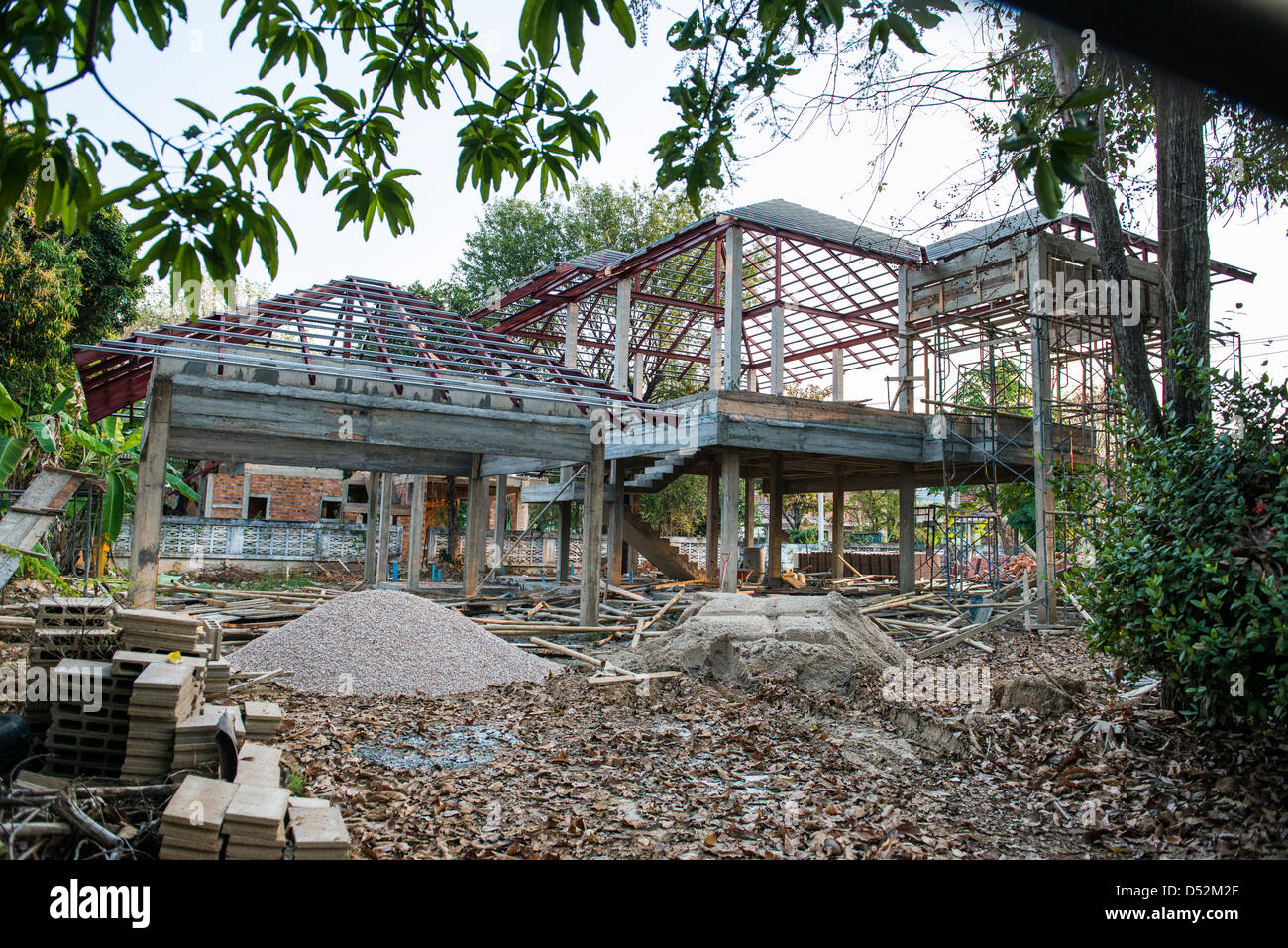 Thai Haus Bau in Lampang, Thailand Stockfoto