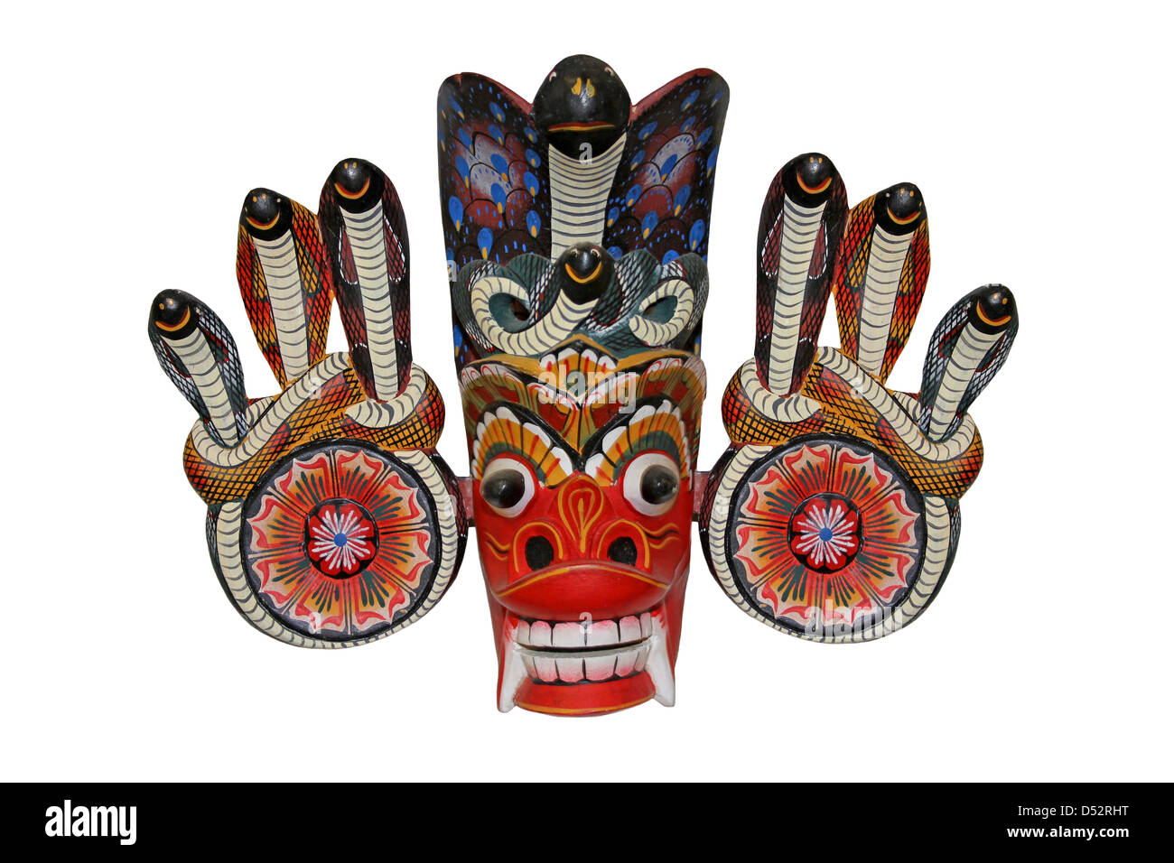 Twin-Cobra Teufel Maske, Dwi Naga Raksha Stockfoto