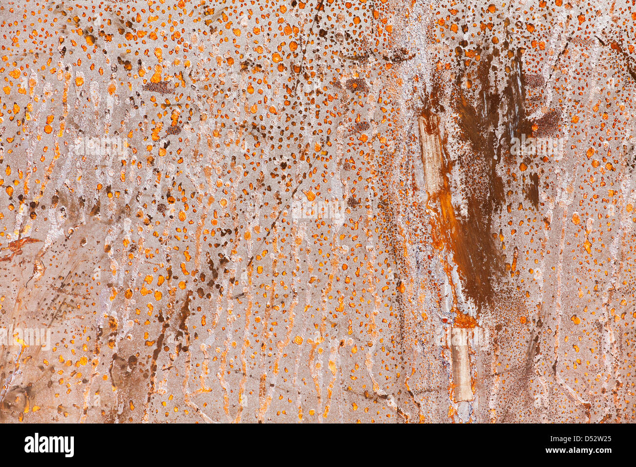 Rost Textur Teller orange Flecken Stockfoto