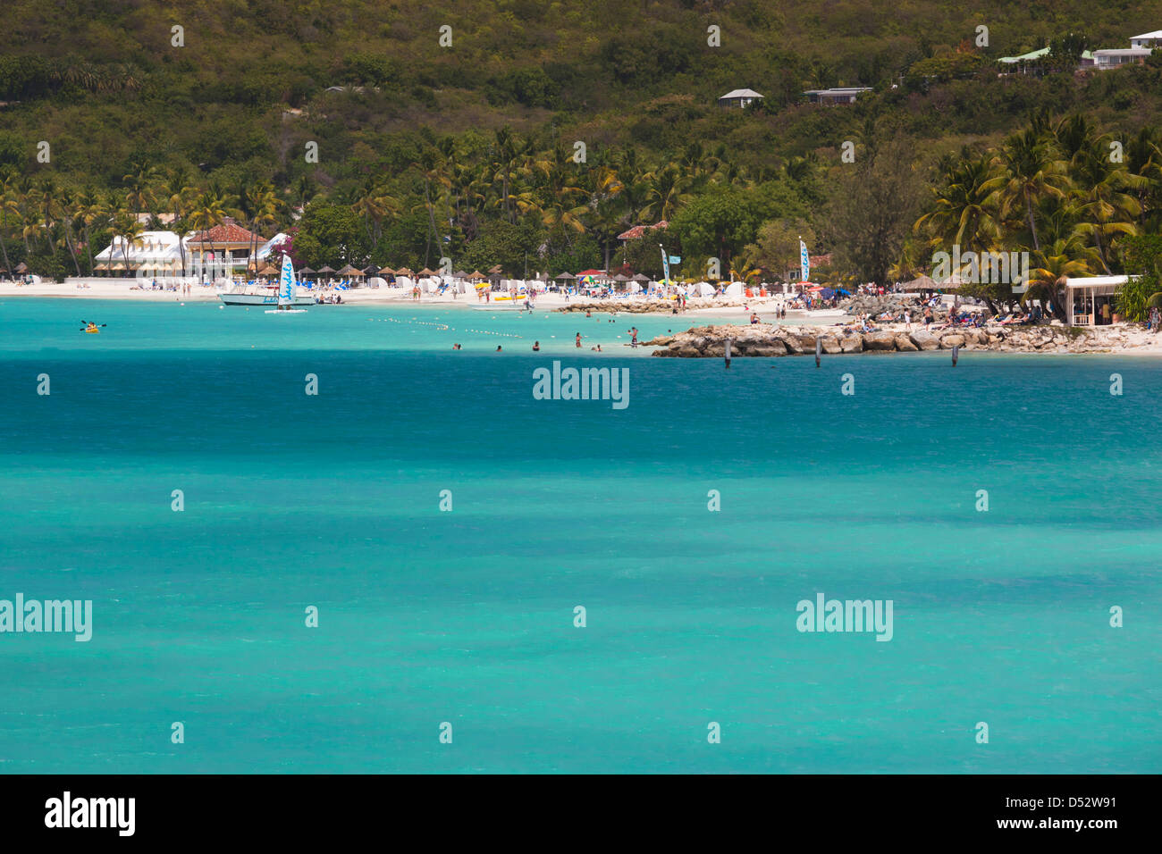 Antigua und Barbuda, Antigua, Dickenson Bay, Strand Stockfoto