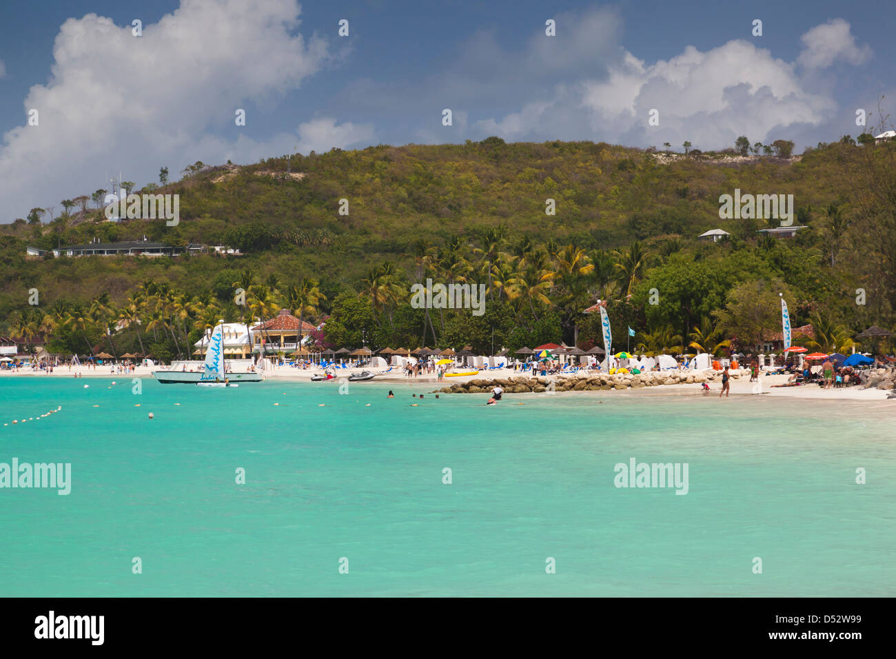 Antigua und Barbuda, Antigua, Dickenson Bay, Strand Stockfoto