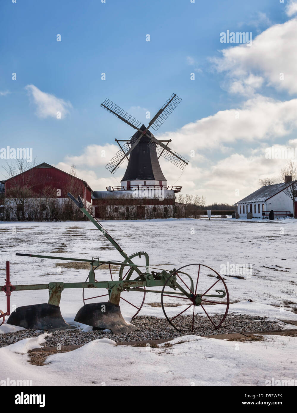 Damgaard Windmühle in der Nähe von Aabenraa in Dänemark Stockfoto